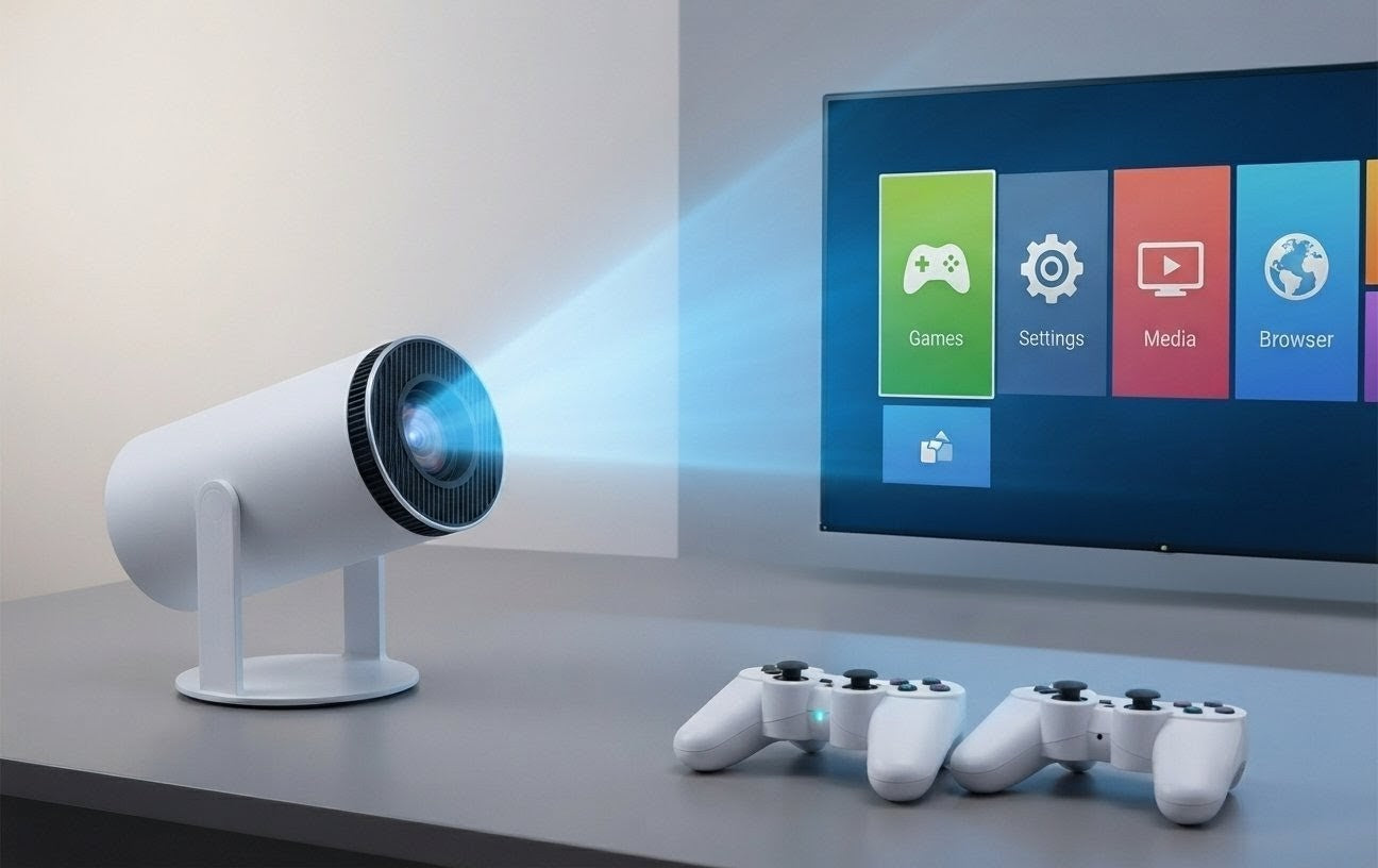 Smart Projector 2-in-1 | 4K Ultra HD with Wireless Controllers