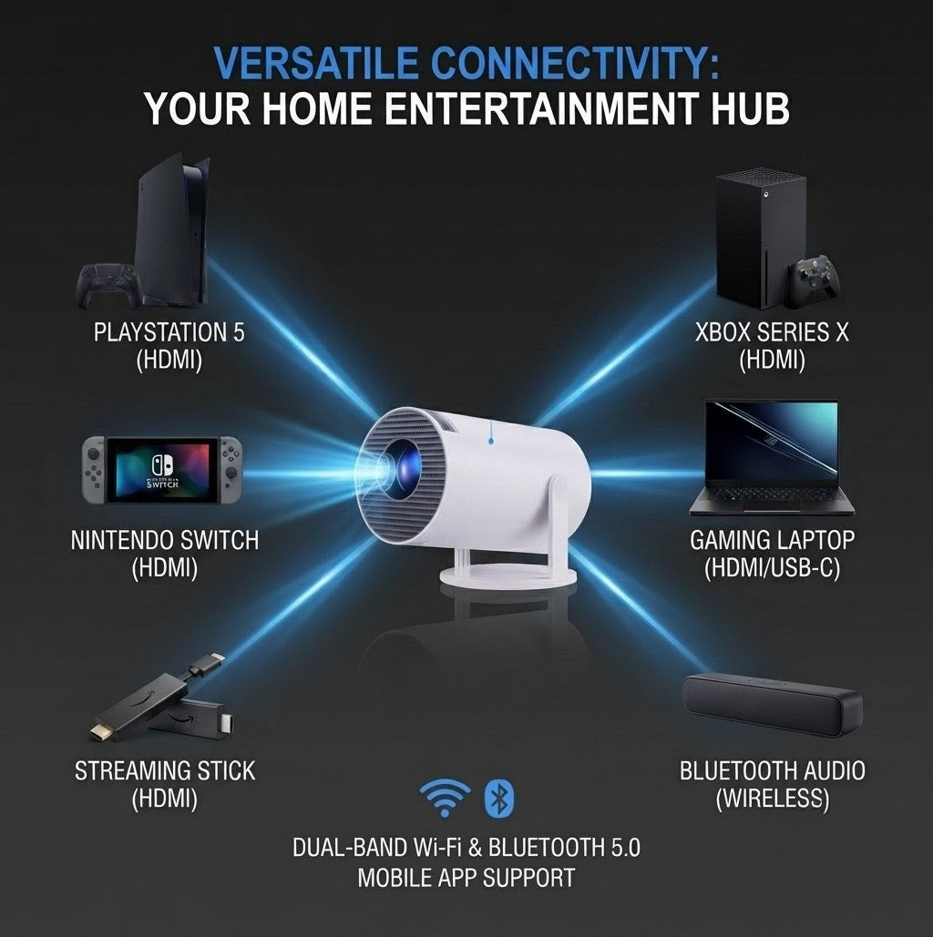 Smart Projector 2-in-1 | 4K Ultra HD with Wireless Controllers